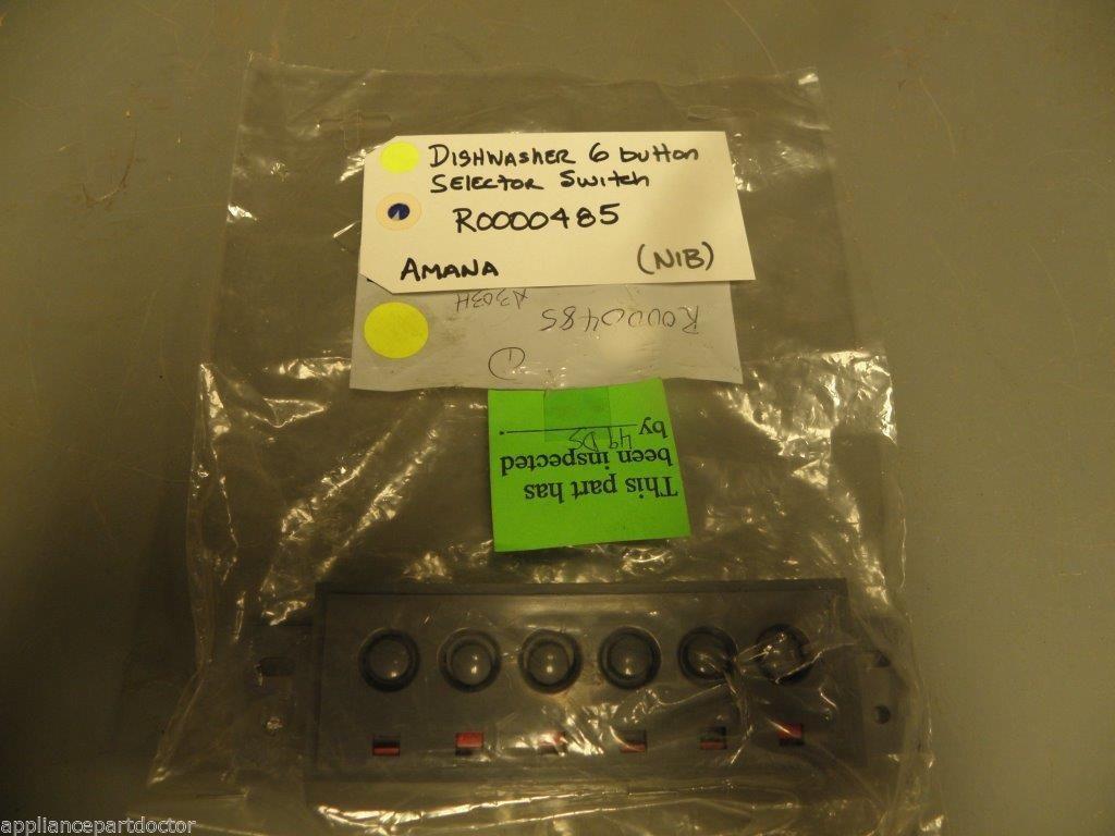Amana Maytag Dishwasher R0000485 6 Button Selector Switch NEW IN BOX Amana Maytag Dishwasher R0000485 6 Button Selector Switch NEW IN BOX